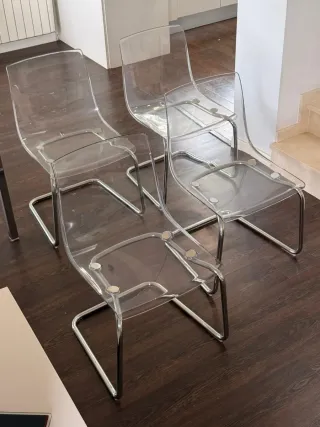 Set di 4 o 6 sedie in metacrilato Torsbi tobias