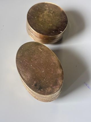 Scatoline vintage artigianali in ottone/rame