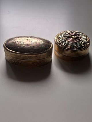 Scatoline vintage artigianali in ottone/rame