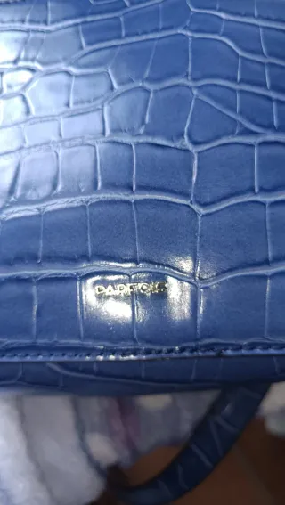 Bolso Parfois azul efecto piel cocodrilo