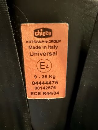 Seggiolino auto Chicco Gruppo 1-2-3