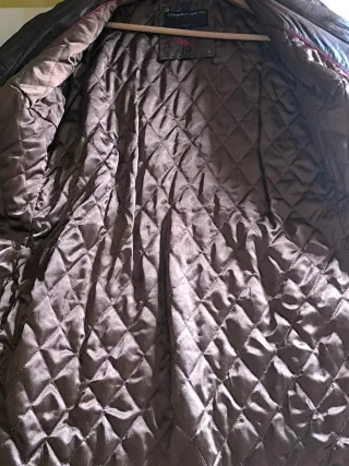 Chaquetón de piel marrón
