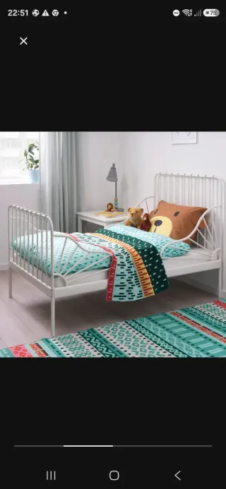 Estructura cama Ikea alargable blanca
