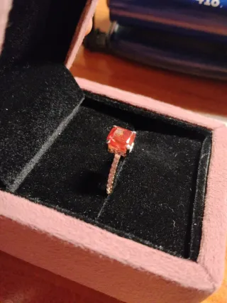 Anillo oro 18k con diamante rosa 3,10quilates