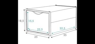 Cajas Zapateros Plástico Transparente (8 Unidades)