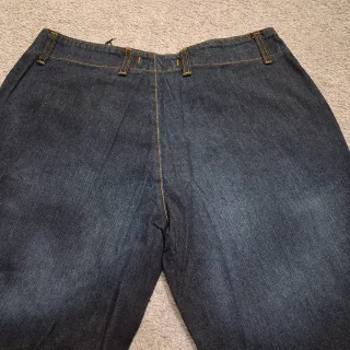 Jeans donna a PALAZZO vita media Dark wash Vintage