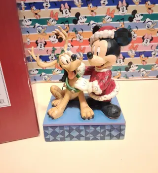 Mickey y Pluto Navidad Jim Shore
