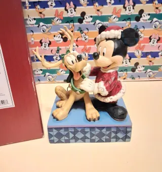 Mickey y Pluto Navidad Jim Shore