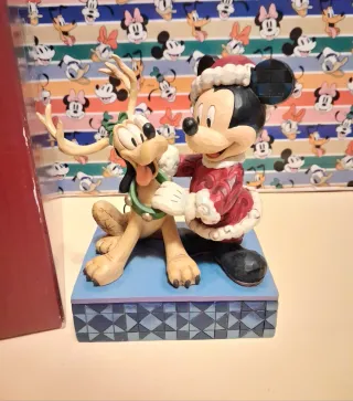 Mickey y Pluto Navidad Jim Shore