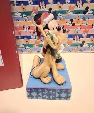 Mickey y Pluto Navidad Jim Shore
