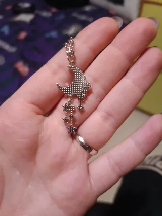 Collana Luna Stelle Cadenti Brillanti