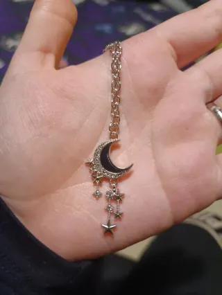 Collana Luna Stelle Cadenti Brillanti