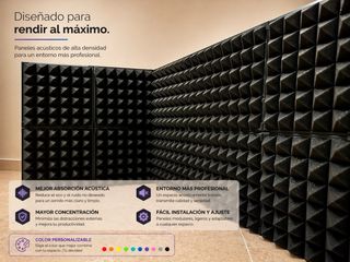 Panel acústico modular personalizable
