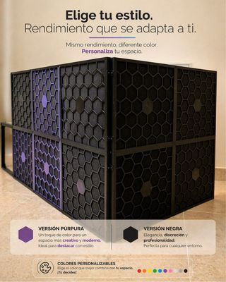 Panel acústico modular personalizable
