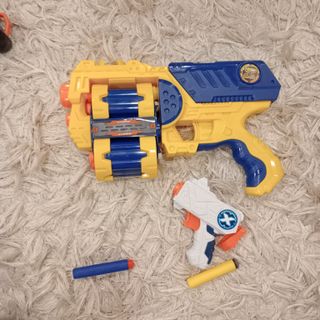 Lote 3 pistolas de plástico tipo Nerf