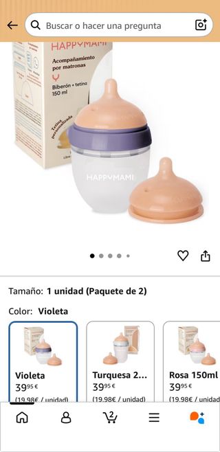 Biberón HappyMami 150ml Nuevo sin abrir