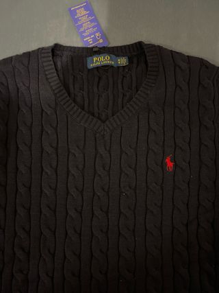 Sudadera Polo Ralph Lauren Negra Cable Knit