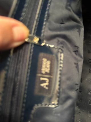 Bolso Armani Negro/Azul Auténtico