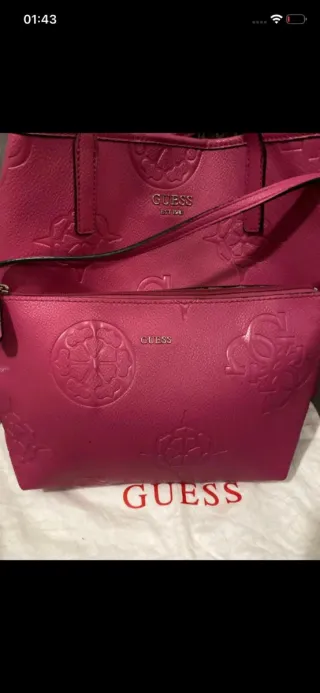 Borsa Guess Rosa con Pochette