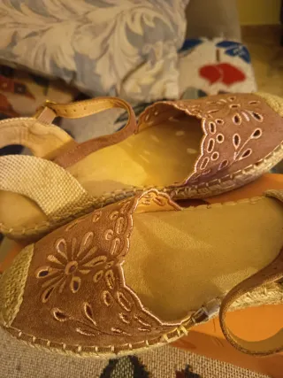 Alpargatas Beige y rosa