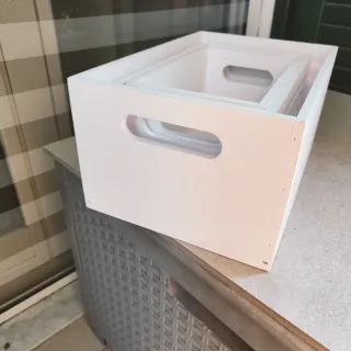 Set 3 Cassette Legno HOME