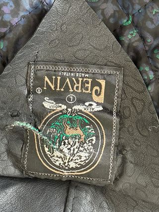 Chaqueta cuero vintage negra