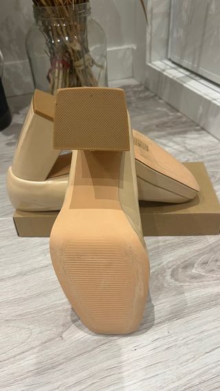 Zapatos tacón plataforma nude talla 40