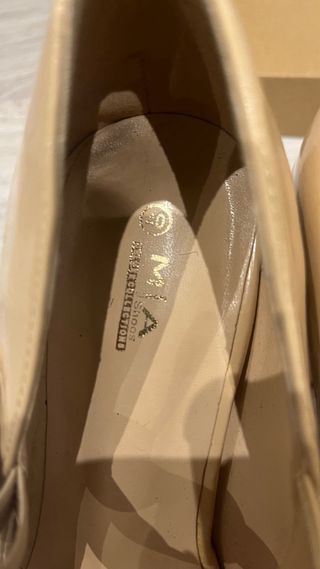 Zapatos tacón plataforma nude talla 40
