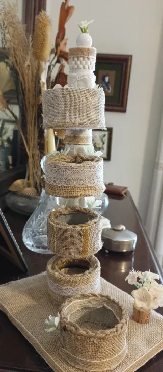 Joyero Organizador Escritorio Beige/Oro