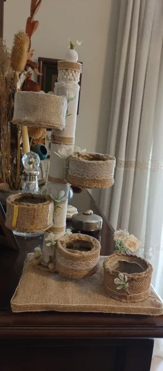 Joyero Organizador Escritorio Beige/Oro