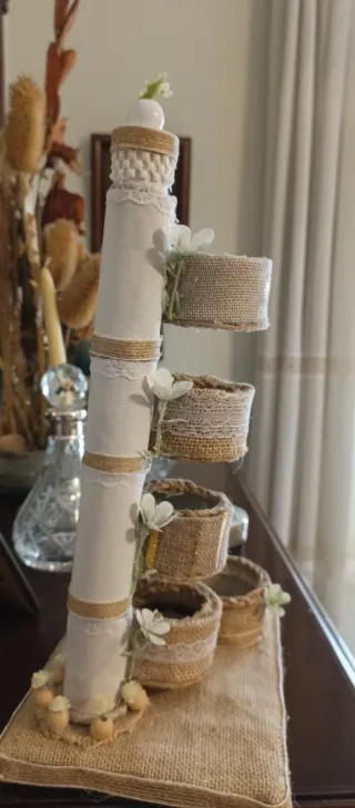 Joyero Organizador Escritorio Beige/Oro