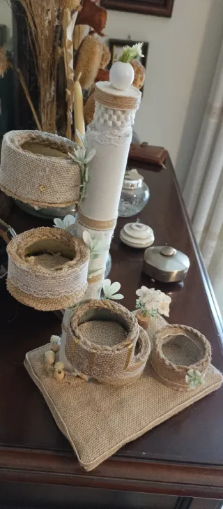 Joyero Organizador Escritorio Beige/Oro