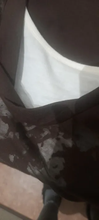 Camiseta Vintage Doble Tela Marrón/Gris