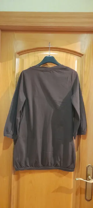 Camiseta Vintage Doble Tela Marrón/Blanca