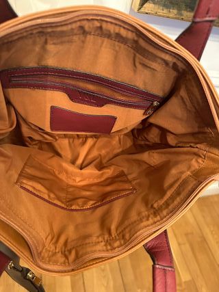 Bolso Victorio & Luchino Marrón y Rojo Auténtico