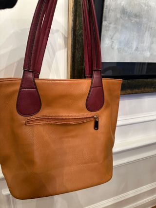 Bolso Victorio & Luchino Marrón y Rojo Auténtico