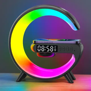 Reloj despertador, iluminación y carga inalambrica