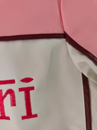 Cazadora Polipiel Ferrari Rosa y Blanca