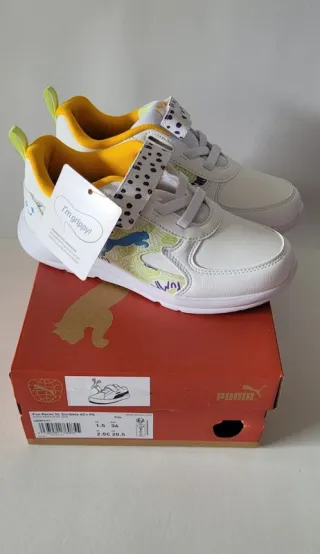 Tênis Puma Fun Racer 34 Menina Novos Branco