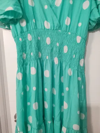 Vestido largo lunares