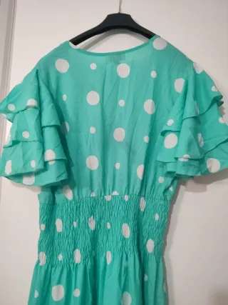 Vestido largo lunares