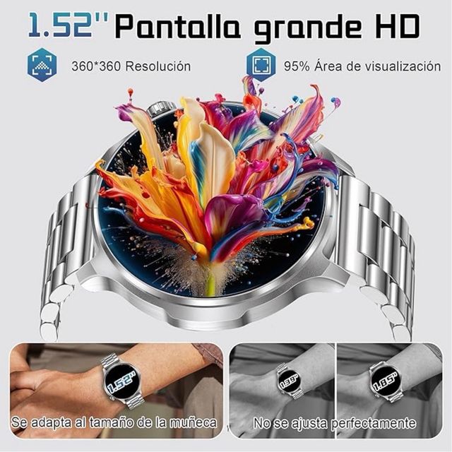 Reloj Inteligente Hombre con Llamadas, 1,52" NUEVO