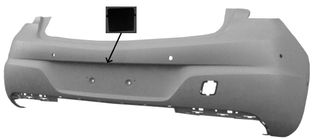 Paragolpes Trasero Imprimado (Con 6 Agujeros Para Sensores + Agujero Camara) para Opel ASTRA K 2015