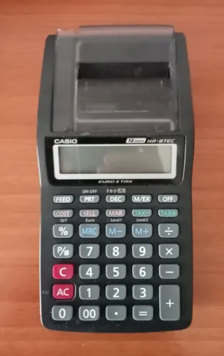 Calcolatrici Casio HR-8TEC con carta