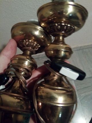 Lámparas ANTIGUAS doradas y TALLADAS - Chollo!