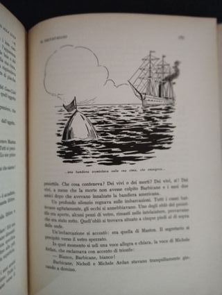 libro: Attorno alla luna di Giulio Verne. 1961