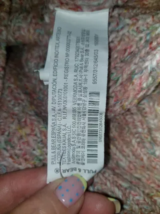 Jersey oversize Pull&Bear multicolor rosa talla M