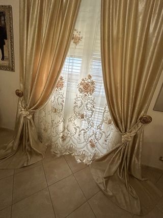 Tende eleganti beige e oro