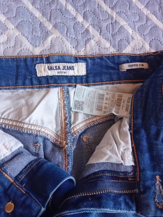 Pantalones Vaqueros Pitillo Salsa Talla 36 Varios
