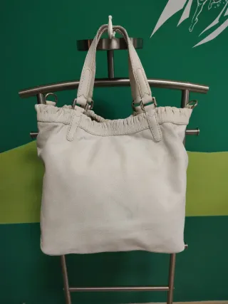 Borsa bianca in pelle